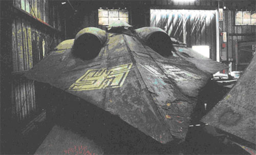 chasseur bombardier biréacteur Horten IX V3 (vue arrière et verrière en position arrière)