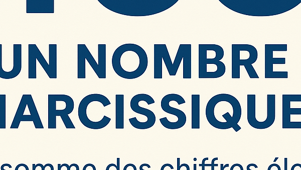 Nombre narcissique : tel que 153=1^3+5^3+3^3