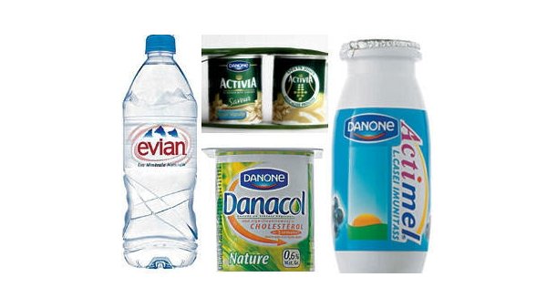 Les marques du groupe Danone