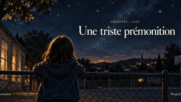 Une triste prémonition