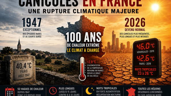 France : un siècle de vagues de chaleur, du phénomène exceptionnel au nouveau régime climatique